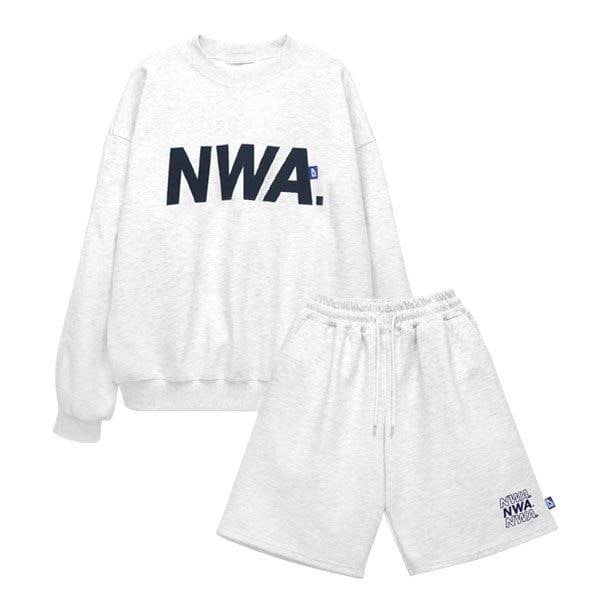 スウェットシャツセットアップ SDPT002 3COLOR 男女共用 長袖Tシャツ ハーフパンツ セットアップ レディースファッション