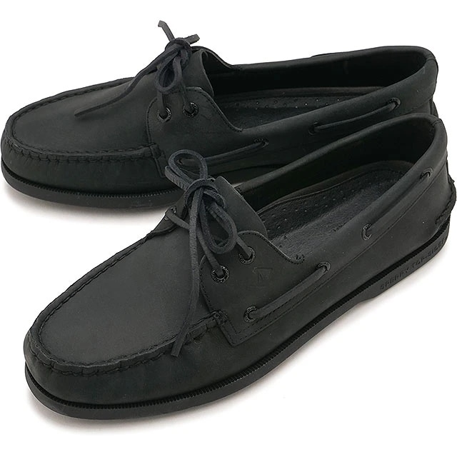 メンズ オーセンティックオリジナル 2アイ メンズ ボートシューズ [13934365] 靴 デッキシューズ モカシン ブラック BLACK 正規取扱店
