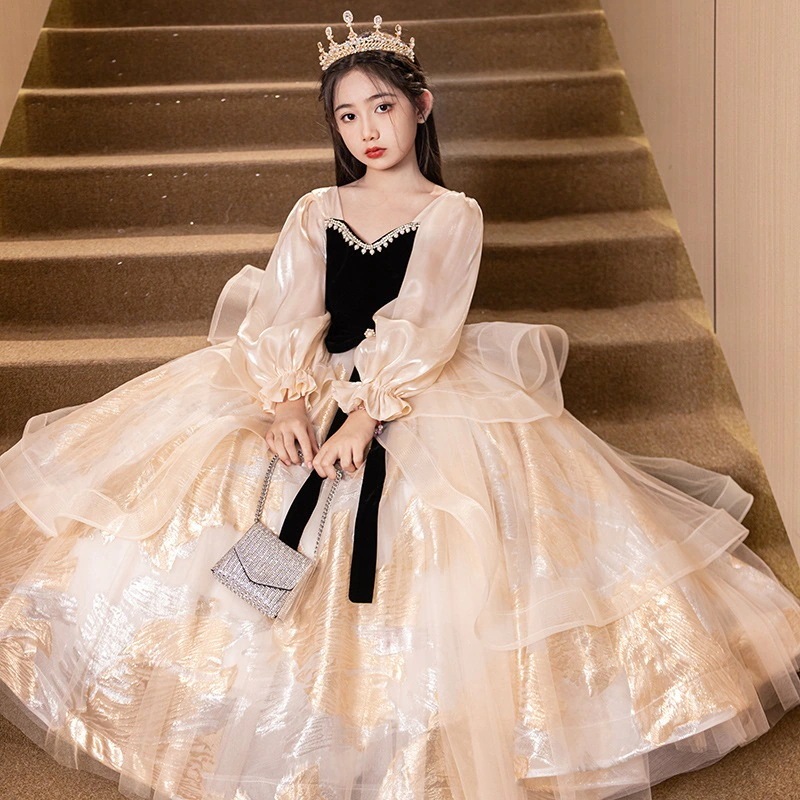 スプリングフラワーガールウェディングリトルガールバースデープリンセスプリンセスドレスドレスドレスチルドレンズホスト演奏コート 4,252円