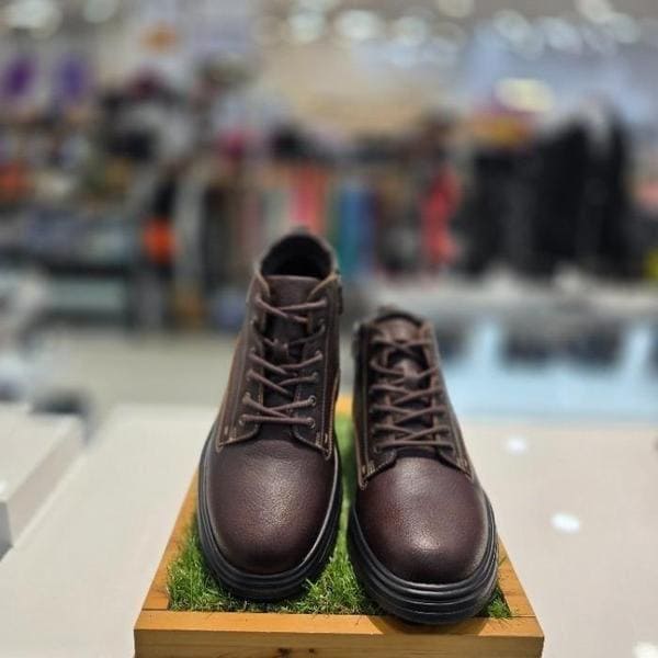 セーブゾーン04 男性コンフォートカジュアル超軽量クッション起毛ワーカーブーツ ブラウン 33MQ592 (S24275630)