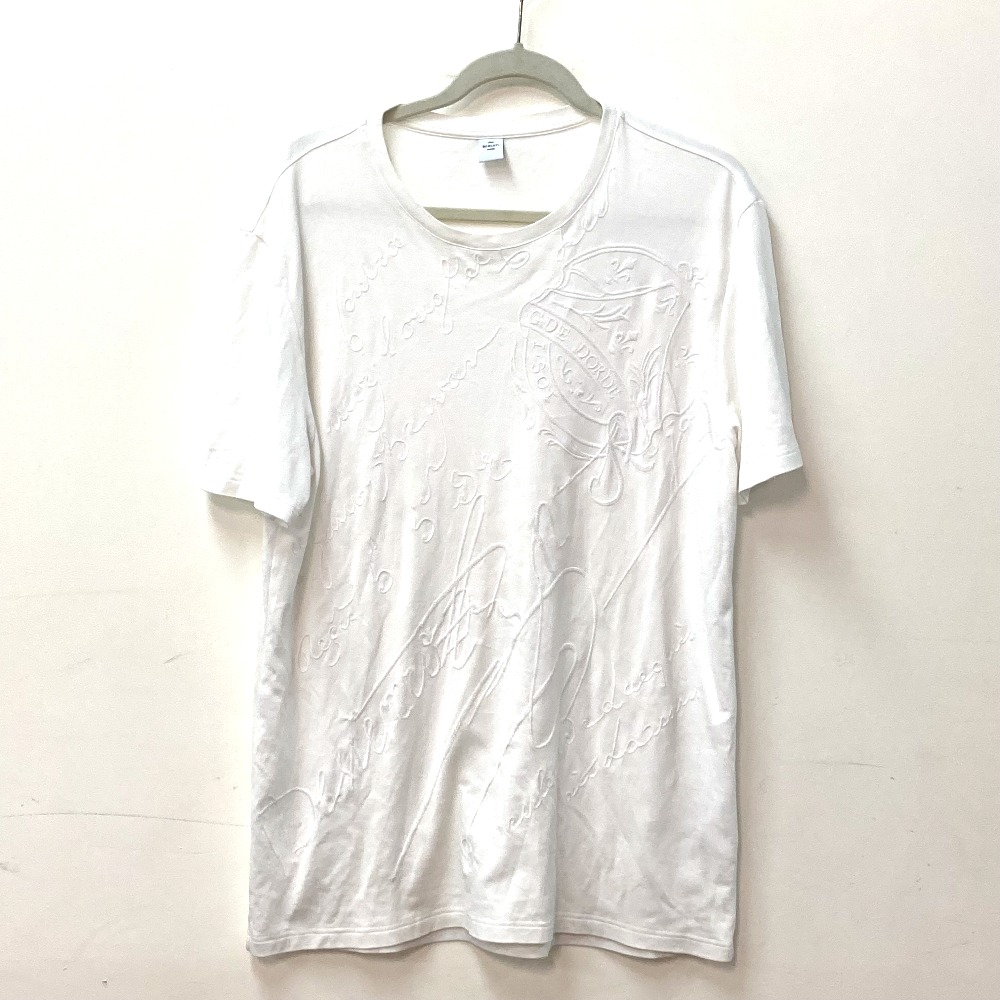 Berluti ベルルッティ 半袖Ｔシャツ オールオーバー 刺繍スクリット Tシャツ アパレル トップス コットン ホワイト