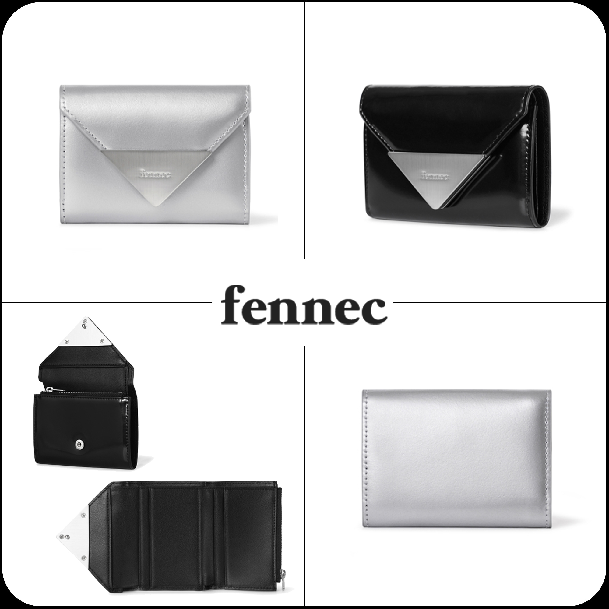 24SS 韓国人気 LACQUER TRIANGLE WALLET_正規品
