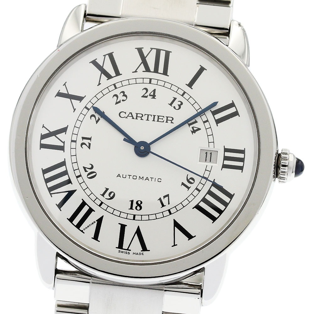 カルティエ CARTIER W6701011 ロンドソロ ドゥ カルティエXL デイト 自動巻き メンズ 保証書付き_941994【中古】