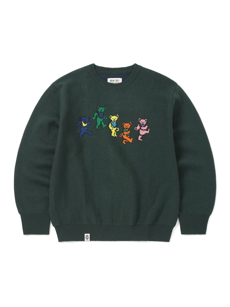 ディスイズネバーザットGD Dancing Bears Knit Sweater Dark Green GD233KKNPK01DKG男女兼用サイズ