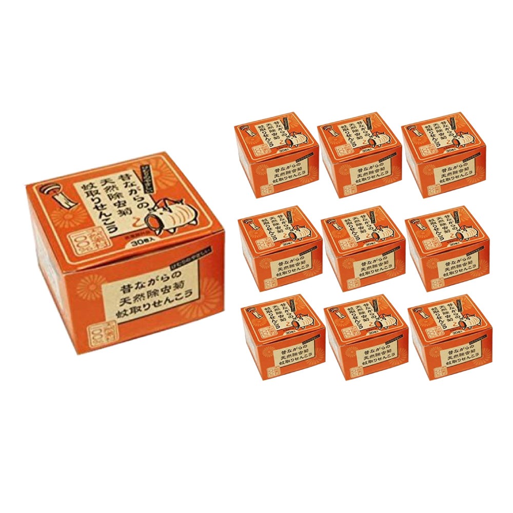 昔ながらの天然除虫菊蚊取りせんこう 30巻入 10個セット 防除用医薬部外品