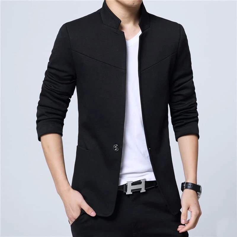 トップス アウター コート ジャケット 上着 スーツ 袖あり 7分袖 七分袖 長袖 Uネック 襟付き スタンドカラー スリム タイト 細身 ストレート Iライン ポケット 前開き シングルボタン su