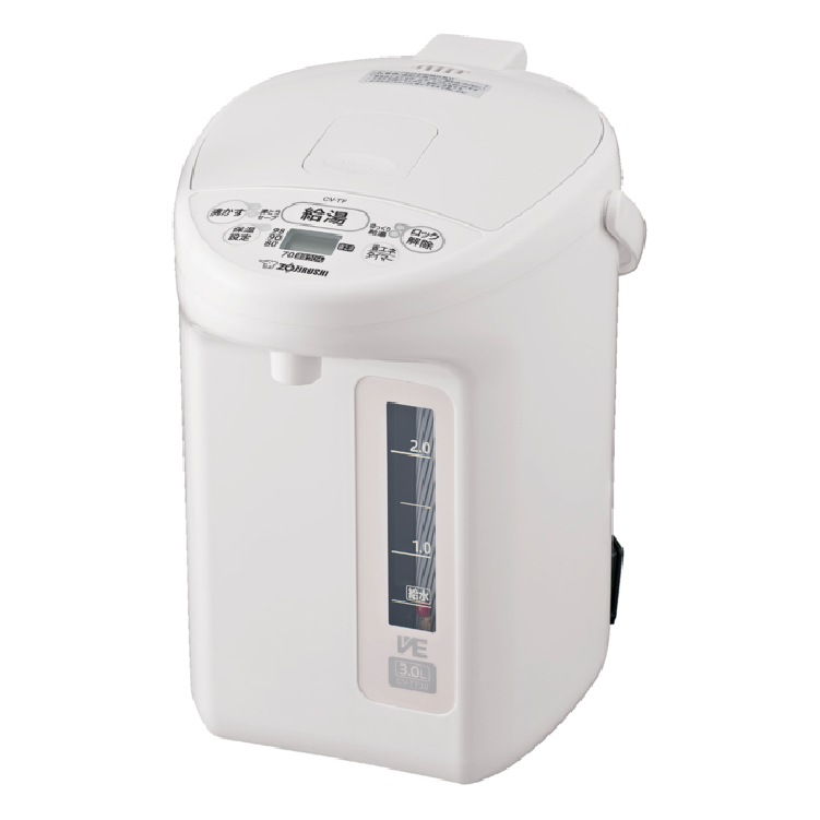 象印 ZOJIRUSHI 電気ポット CV-TF30-WA VE電気まほうびん 3.0L 優湯生（ゆうとうせい）マイコン沸とうホワイト
