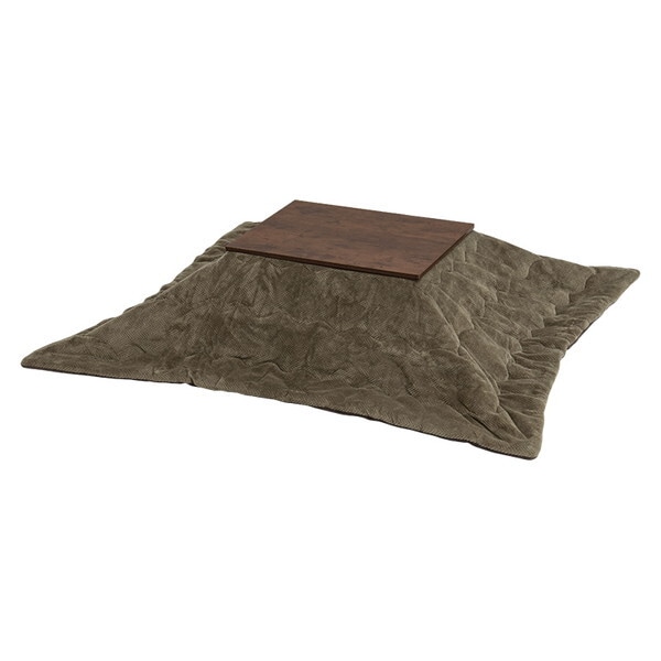 アルテナ7560 + ビケ7560KK こたつ + うす掛け布団 2点セット ダークブラウン/カーキ メーカー直送