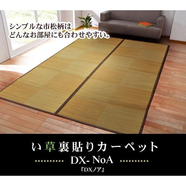 江戸間3畳 174261cm DXノア い草 ござ 花ござ 上敷き 和柄 カーペット 夏 抗菌防臭 調湿 消臭 ブラウン 新生活 ID002 送料無料 新品