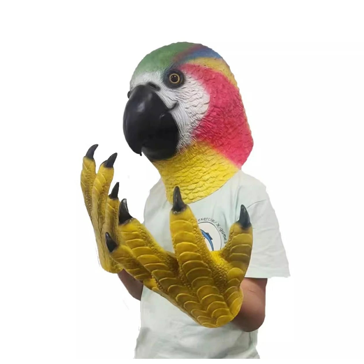 「10％OFFクーポン配布中」カラフルなオウムマスク足セット 動物マスク 面白い道具 パフォーマンス衣装 コスチューム マニュアルコスプレマスク ハロウィーンパーティーマスク 鳥仮装マスク 仮装 変装 5,225円