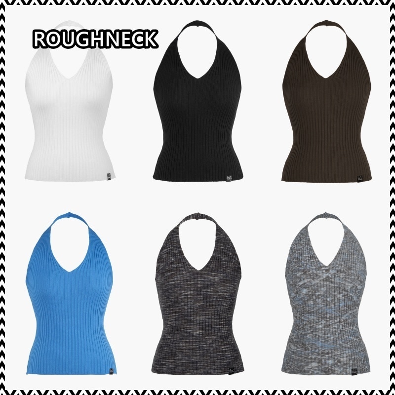 ROUGHNECK Basic Halter Knit Top