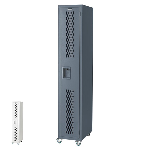 スチールロッカー ハンガーラック キャスター付 高さ168cm