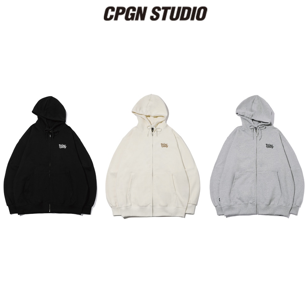 【CPGN STUDIO】 Enjoy CAT Embroidery Hood Zip Up