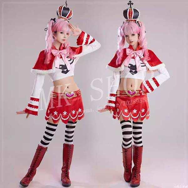 短纳期激.安!価!ONE PIECE ワンピース ペローナ コスプレ 衣装 ウィッグcos靴 コスチューム パーティーグッズ ハロウィン仮装 変装