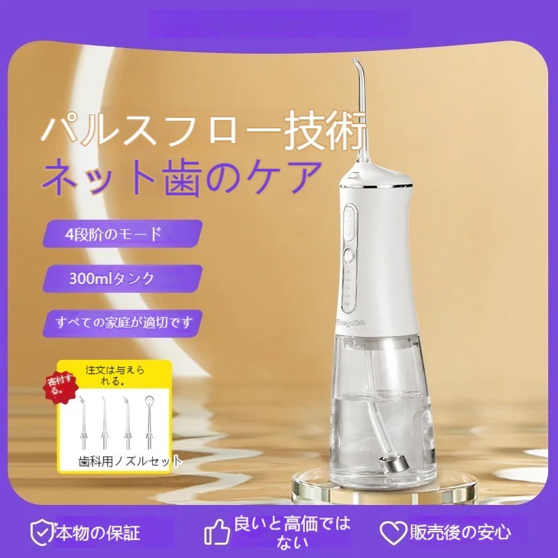 口腔洗浄器 ジェットウォッシャー 歯間ケア 歯石除去 300ml 替えノズル 5,427円