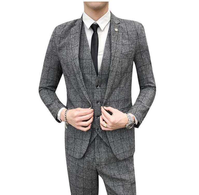 リピーター続出メンズスーツ スリーピース 長袖スーツ 紳士服 タキシード チェック柄 オフィス フォーマル セレモニー カジュアル 結婚式 卒業式 通勤就活面接 二次会 お呼ばれ パーティー ジャケッ