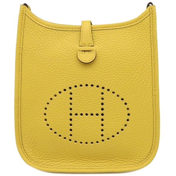 エルメス HERMES ショルダーバッグ エヴリンTPM トリヨンクレマンス サン シルバー金具 黄色 W刻印（2024年製） 【箱】【中古】