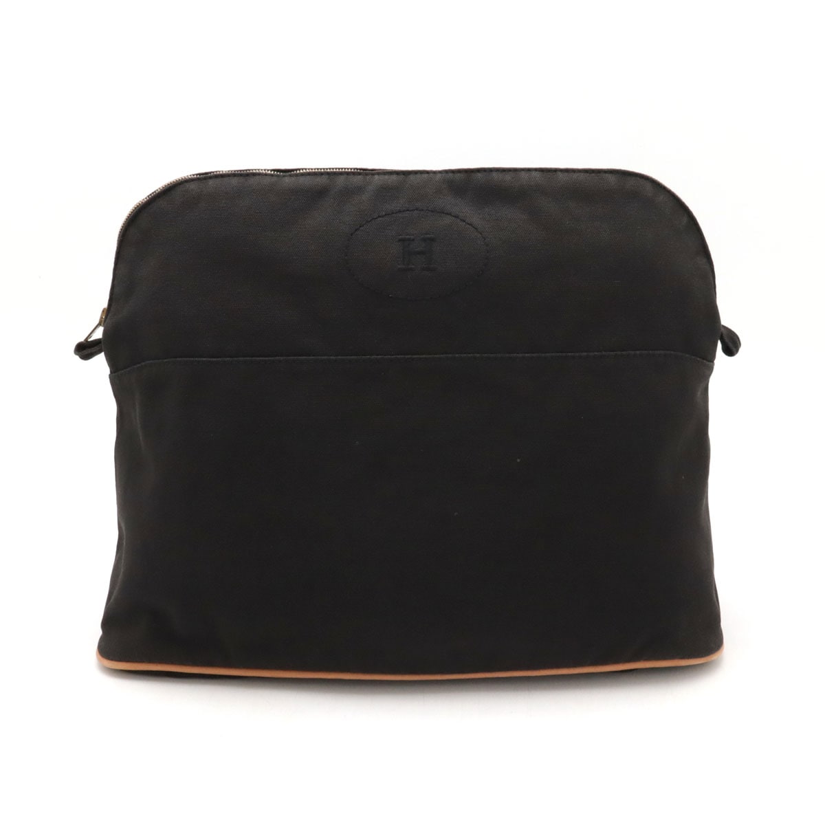 ボリードポーチTGM マルチポーチ 化粧ポーチ コスメポーチ 小物入れ クラッチバッグ キャンバス レザー ブラック 黒 ナチュラ 15,444円