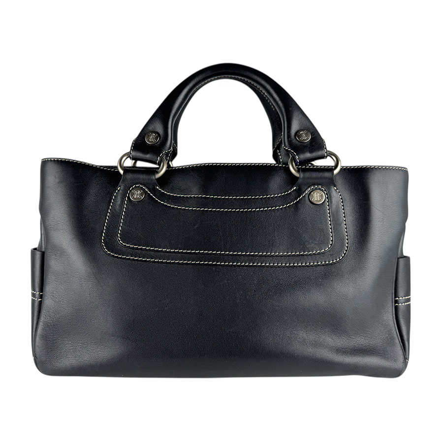 セリーヌ CELINE ハンドバッグ ブギーバッグ レザー ブラック シルバー レディース z8353