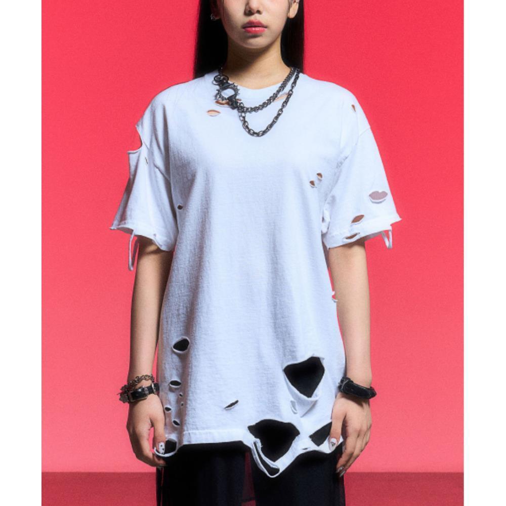 SCHISM INDUCING DESTROYED T SHIRTWHITE SB4TS19WH