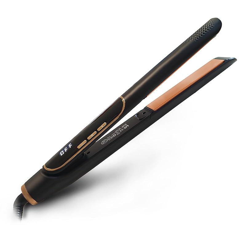 DAFA GUANGLE ヘアストレートアイロン 100℃230℃ 14段階温度調節 3000万マイナスイオン デジタル温度表示 ワンタッチロック 360度回転コード 自動電源OFF機能 (グレーで