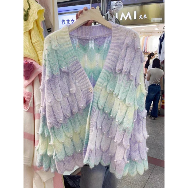 ロングカーディガン ナチュラルコーデ 秋 冬 通勤 フリンジ付き もこもこ トレンドのふんわりシャギーが今年らしい Vネック Uネックシャギーニットベスト レディース 春秋冬 プルオーバー