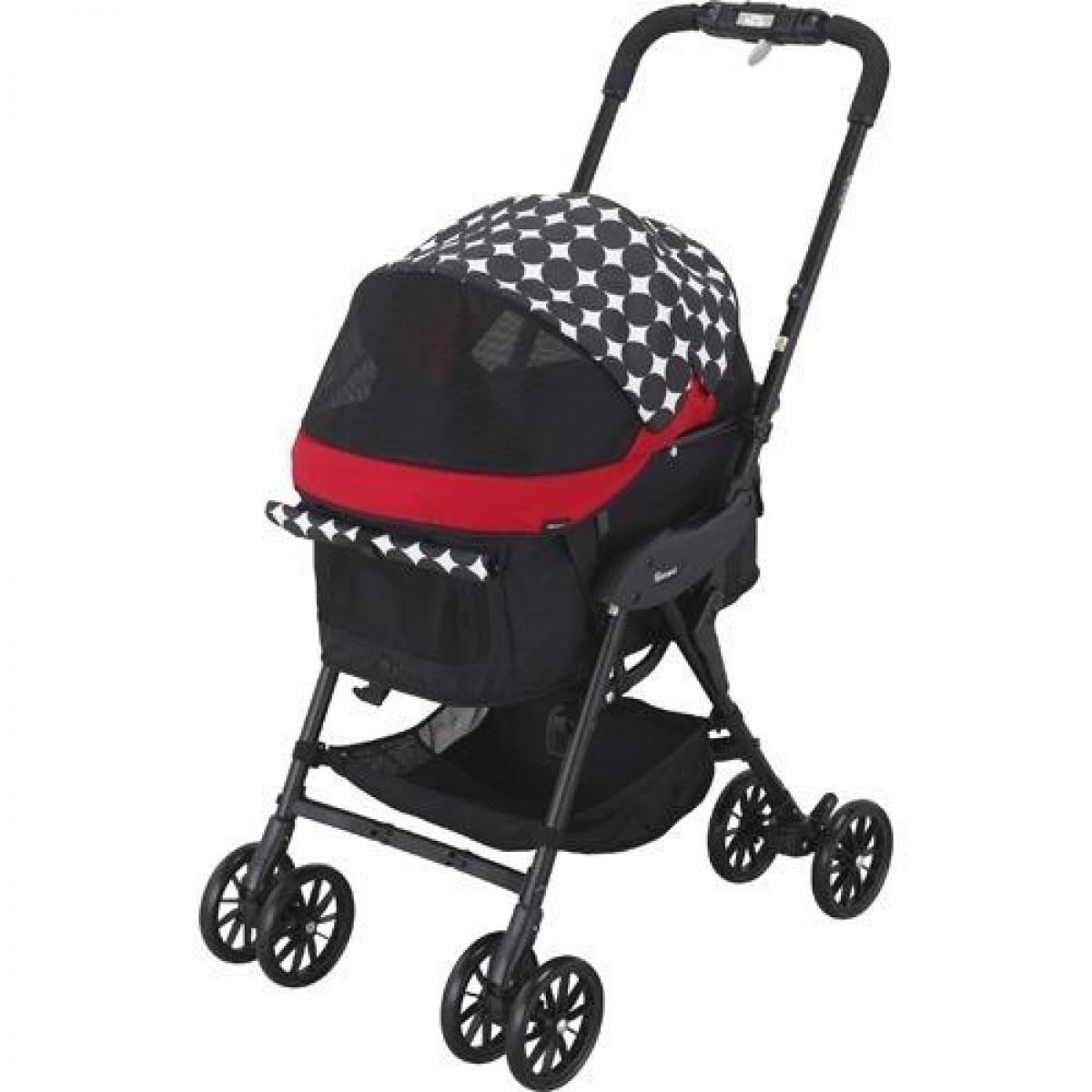 コムペット compet エッグショック ミリミリライトアルファEGロングDレッド ペットカート 折りたたみ 持ち運びしやすい タイヤが着脱可能 ペット用品