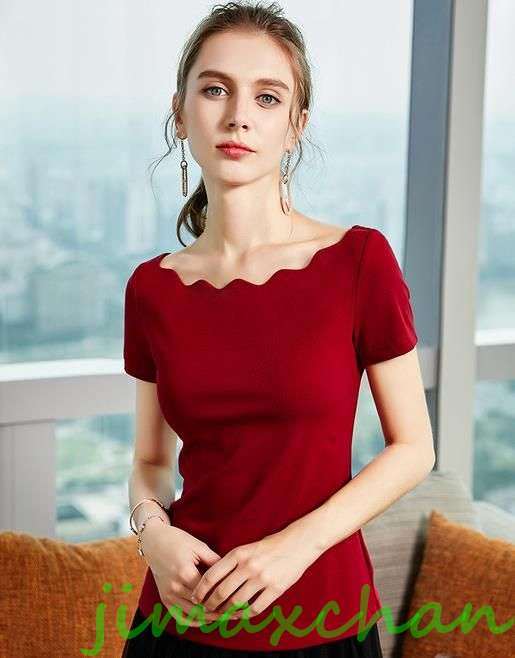 サマー　胸開き Ｔシャツ 中袖 タートルネック セーター レディースファッション タートル 胸開きタート セクシー Vネック ベアトップ ベアトップ オフショルダー 春秋 夏