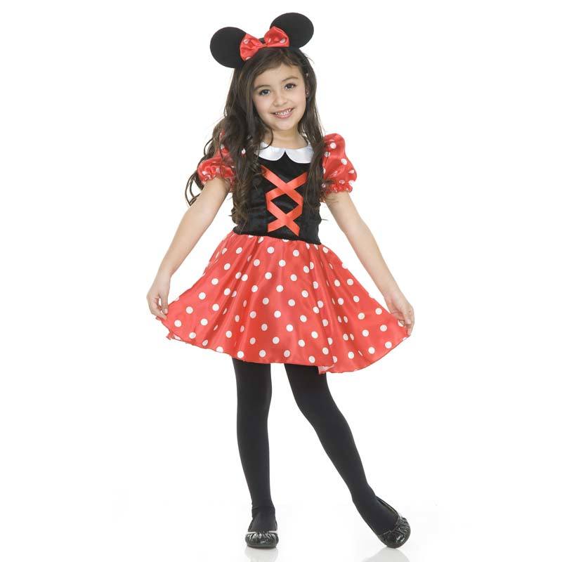 コスプレ 仮装 リトルミスマウス レッド 子供用 Tod 【 コスプレ 衣装 ハロウィン 仮装 コスチューム 子供 こども 子ども用 マウスガール パーティーグッズ キッズ 】