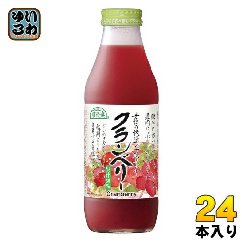 マルカイ 順造選 クランベリー 500ml 瓶 24本 (12本入×2 まとめ買い) 果汁飲料