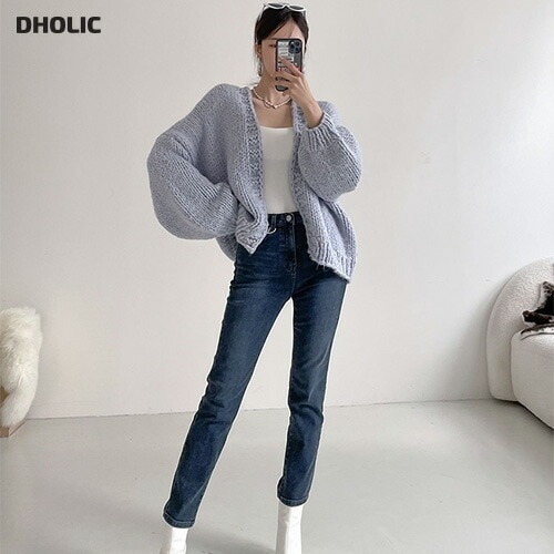 [メガ割りSALE]ウールローゲージオープンカーディガン