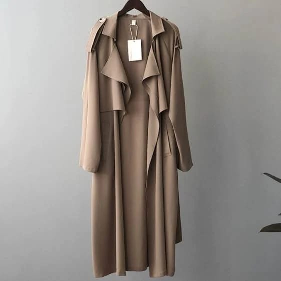 アウター コート ジャケット シャンパー 上着 トレンチコート ミモレ ミモレ丈 袖あり 長袖