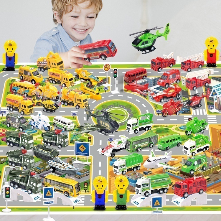 子供用大型消防工学軍事衛生車両スーツ男の子ポータブル収納ボックスおもちゃ- 399-131 大型消防車ポータブル収納ボックス399-132 大型建設車両用ポータブル収納ボックス 399-133 大型軍