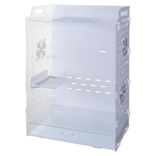 GEX アクリルルームIII 500HIGH ケージ フクロモモンガ デグー W50×D34×H71CM 全面アクリルパネル 簡単組立式 ホイールホルダー・金属メッシュステージ付き 引き出しトイレ&ス