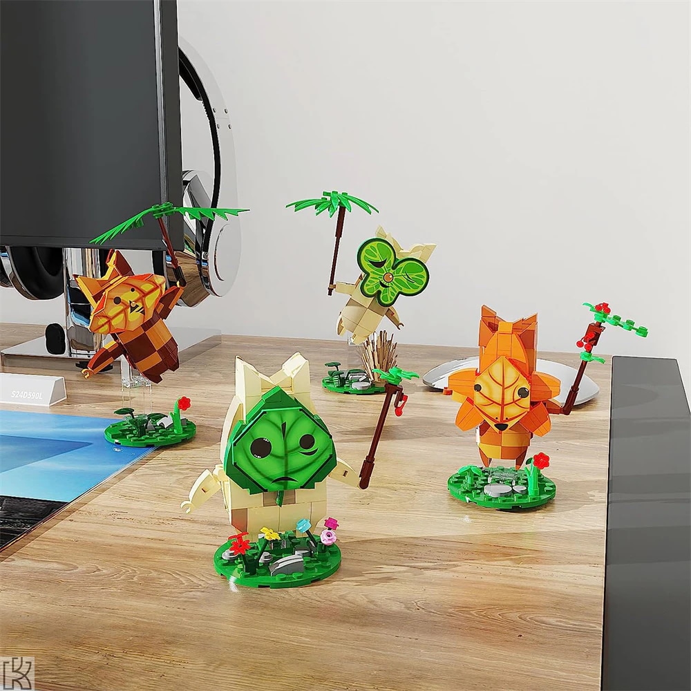 クリスマス ヤハハ! Korok アクションフィギュア ゼルダの伝説 プレゼントギフト ビルディングセット かわいいゲームグッズ (521ピース) ブロック