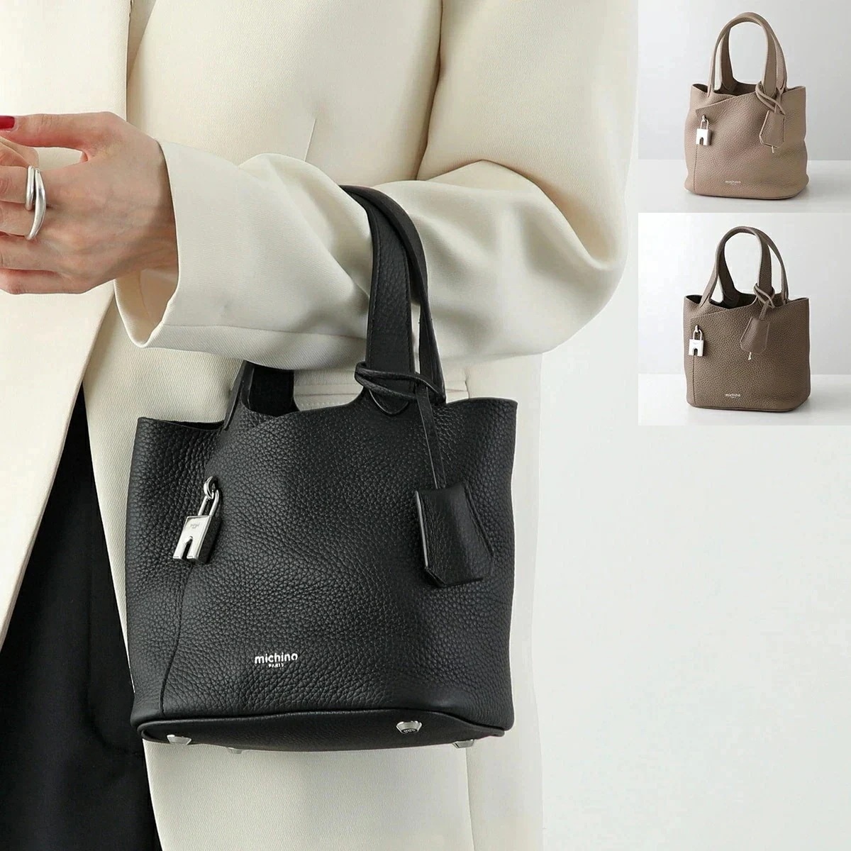 michino PARIS ミチノ パリ ハンドバッグ ETOILE エトワール ミニ B127 198 レディース レザー バケットバッグ チャーム付き 鞄 カラー3色 【mega】 71,260円