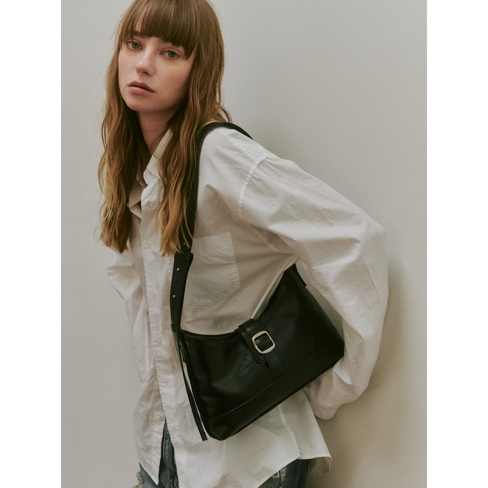 SEMICODE ベール ミドルバッグ - ブラック