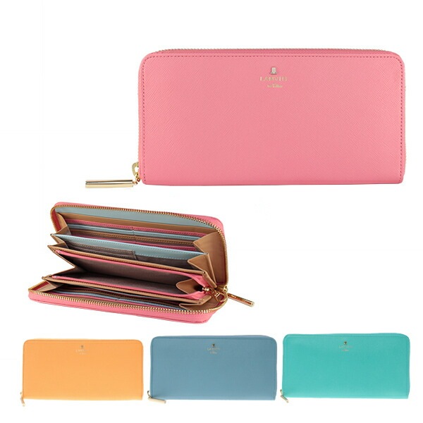 財布 レディース ファスナー財布 リュクサンブール 481179 本革 レザー ブランド専用 可愛い シンプル ピンク/ブルー/コラル/グリーン/オレンジ 17,821円