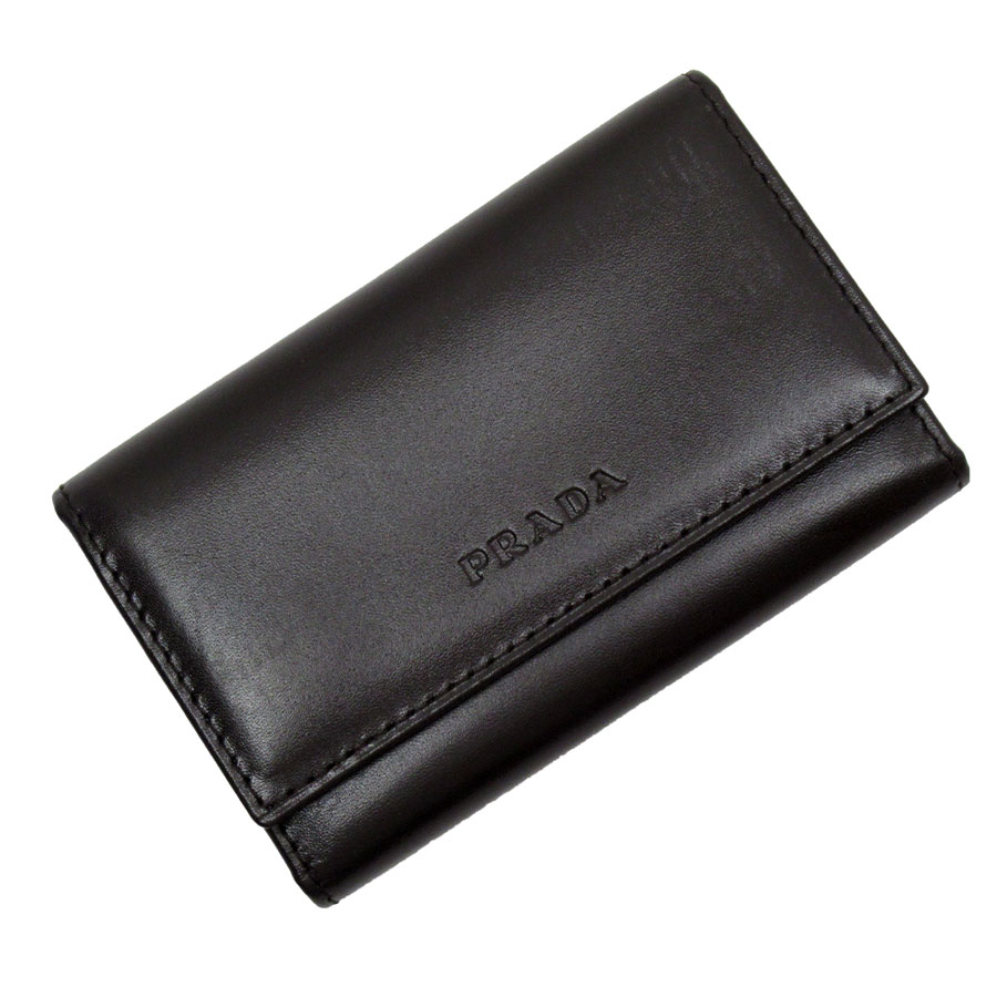 プラダ PRADA キーケース レザー ブラウン t18928f