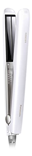 パナソニック ヘアーアイロン ストレート用 ナノケア スムースグロスコーティングプラス 海外対応 白