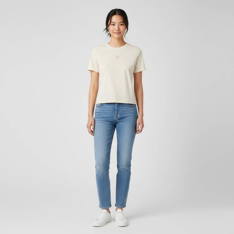 メゾン・キツネ ベビーフォックス 半袖Tシャツ マーブル レディース MW00105KJ0008 0134