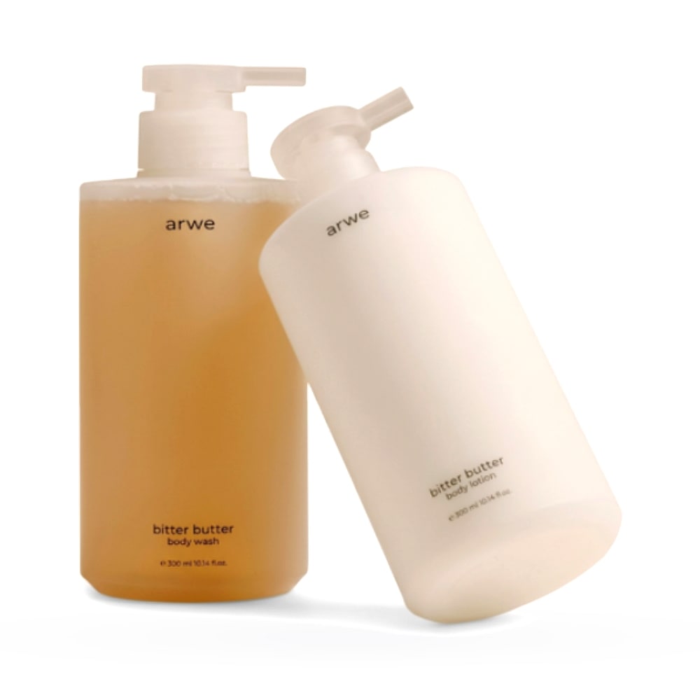 (セット) ビターバター ボディウォッシュ 500ml + ボディローション 400ml セット/ 自然由来 / 保湿 / ボディケア / にきび ボディーソープ / ボディスクラブタオル / 香水