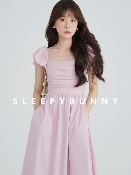 スリーピーラビットドレス韓国風夏新作胸パッド