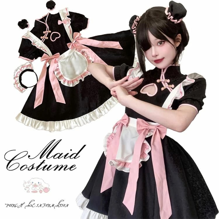 ハロウィン コスプレ メイド服 コスプレ 可愛い メイド セクシー レディース 中華 可愛い ハロウィン仮装 中華風 コスプレ仮装 文化祭 お洒落 ワンピース 衣装 コスプレ 大人 可愛い ワンピース