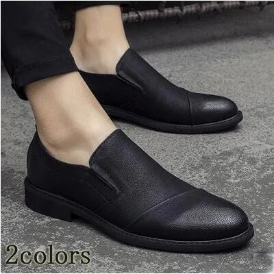 ビジネスシューズ シークレット ウイングチップ スリッポン メンズシューズ 本革シューズ 本革靴 紳