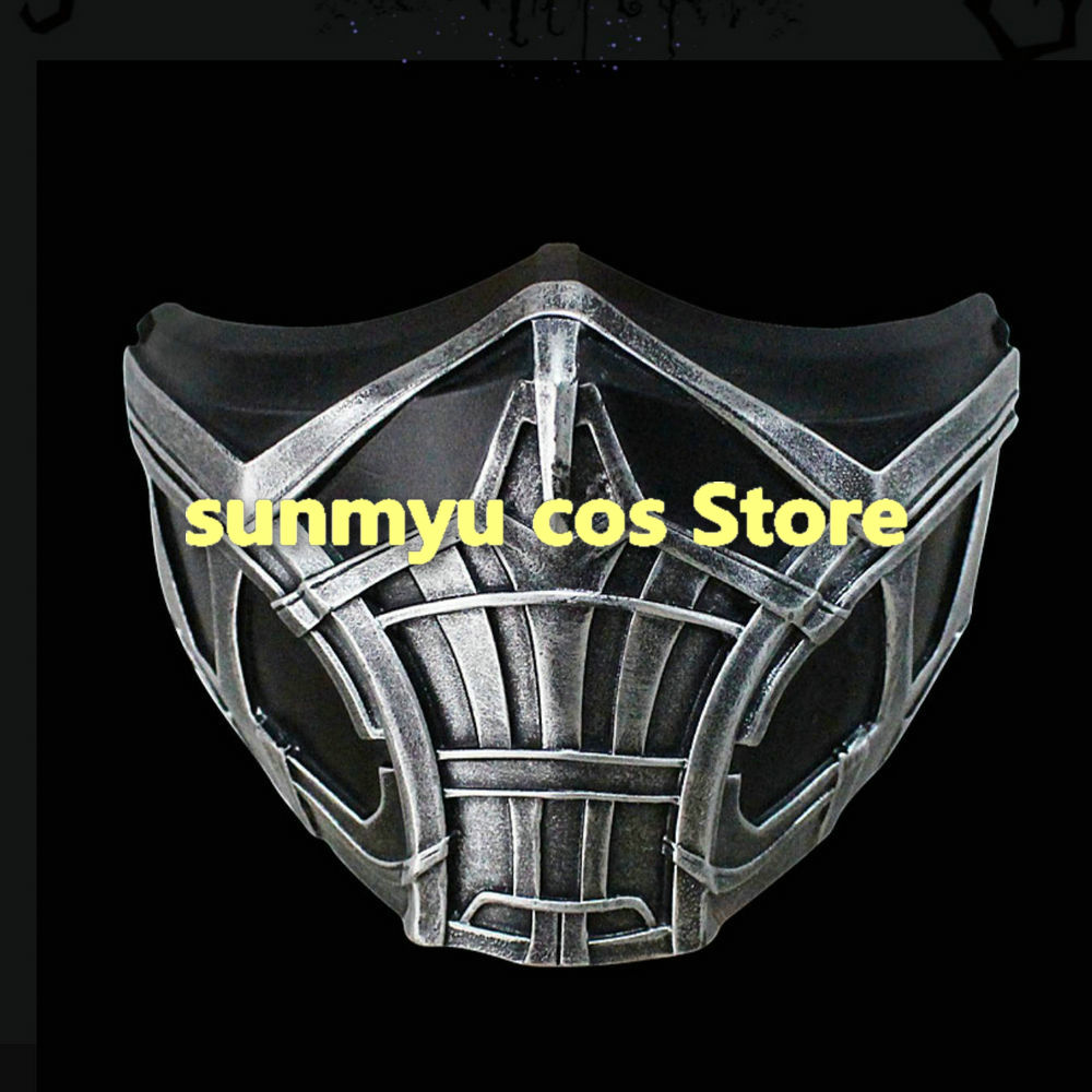 モータルコンバット 銀色 マスク コスプレ道具　レジン材質