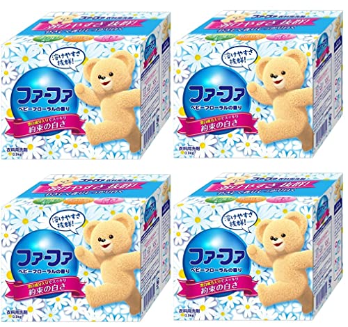 【まとめ買い】NSファーファジャパン コンパクト粉末洗剤 洗濯用 ベビーフローラル 900g ×4個