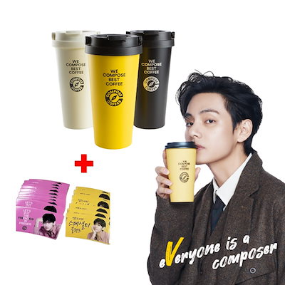 BTS festa 2024 composecoffee タンブラー Qoo10] Compose coffee BTS V モデル 2024 ハンディタ
