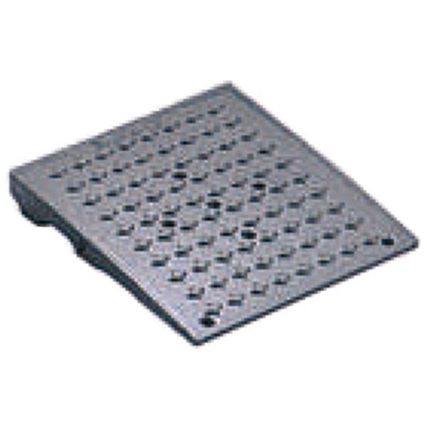 段差スロープ/キャスコーナー CA-050M メタリックグレー W300D335H45mm 8t車まで 鉄製