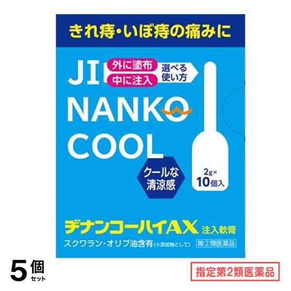 指定第２類医薬品 ヂナンコーハイAX 注入軟膏 2g× 10個入 5個セット